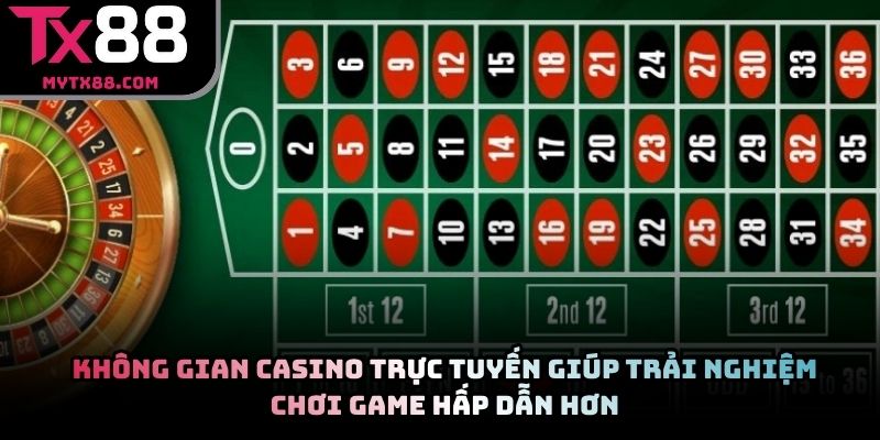 Không gian casino trực tuyến giúp trải nghiệm chơi game hấp dẫn hơn