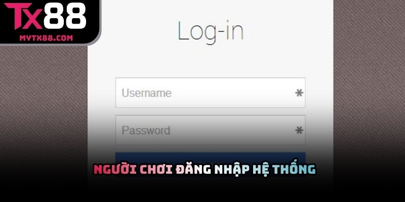 Người chơi đăng nhập hệ thống TX88 trên điện thoại