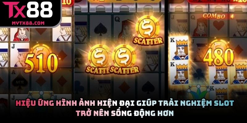 Hiệu ứng hình ảnh hiện đại giúp trải nghiệm slot trở nên sống động hơn