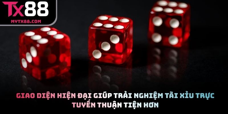 Giao diện hiện đại giúp trải nghiệm tài xỉu trực tuyến thuận tiện hơn